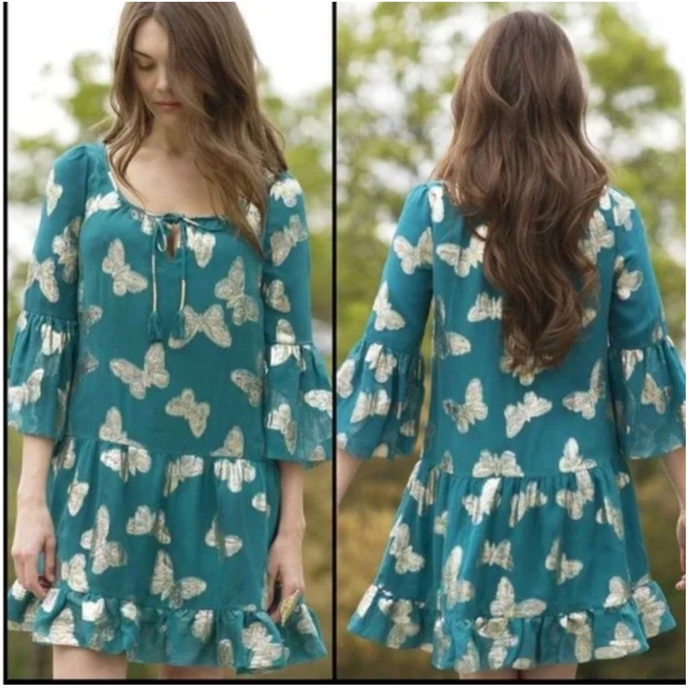 Juicy couture Polynesian Butterfly Silk Dress